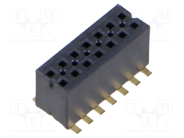 Connector: pin strips; male; PIN: 14; 1.27mm; gold-plated; SMT