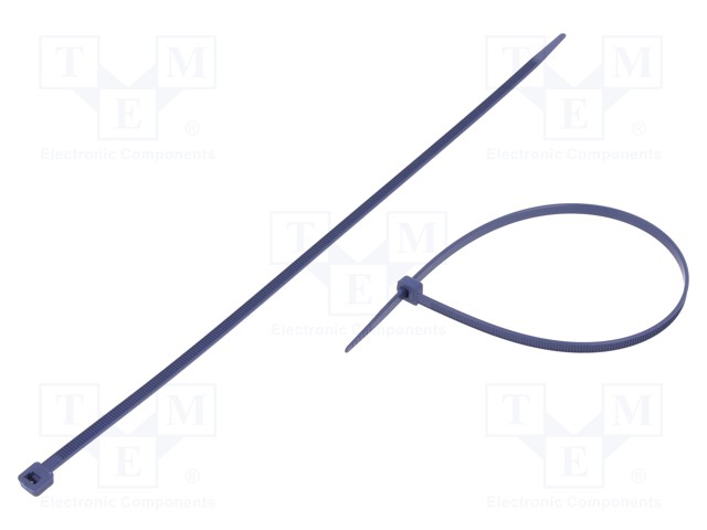 Cable tie; with metal; L: 301mm; W: 4.7mm; polyamide; 150N; blue