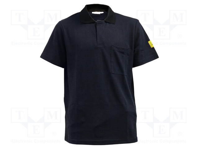 Polo shirt; ESD; XL; EN 61340-5-1; blue (bright)