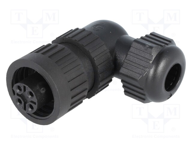 Connector: circular; plug; female; IP67; CA; PIN: 4(3+1); 3+PE; 400V