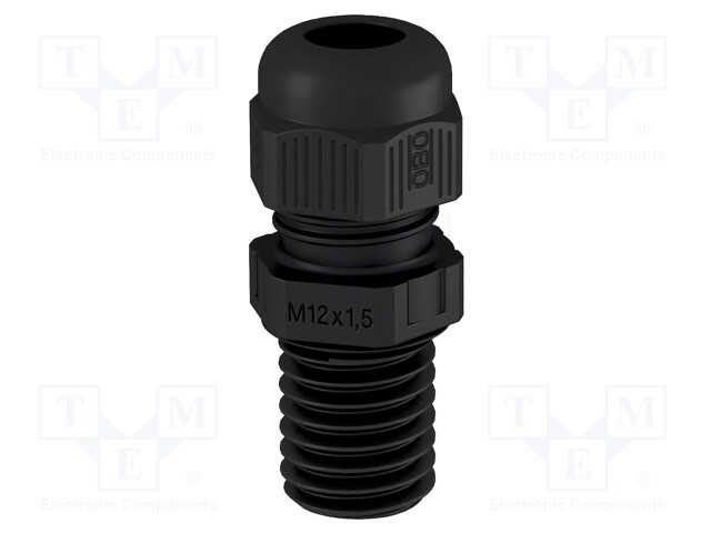 Cable gland; with long thread; M63; black