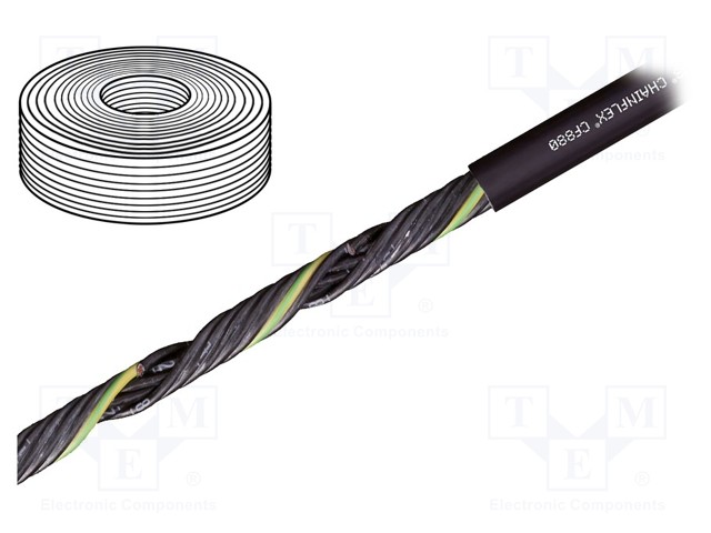 Wire: control cable; chainflex® CF880; 12G0,5mm2; PVC; black; Cu