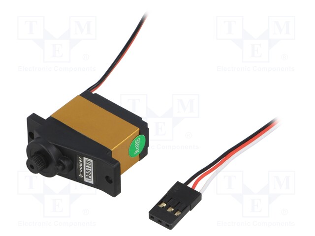 Motor: servo; 4.8÷6VDC; micro; analogue; 11g; 23x12x22mm; plastic