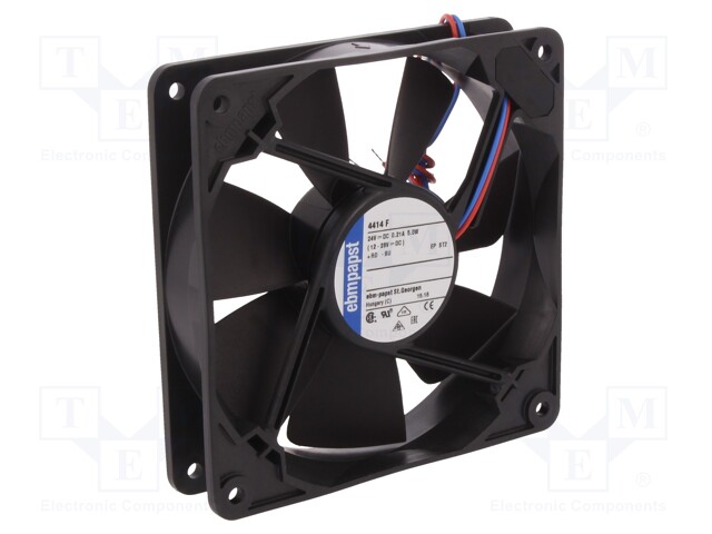 Fan: DC; axial; 119x119x25mm; 170m3/h; 43dBA; ball bearing; 2900rpm