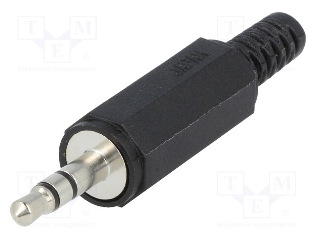 Plug; Jack 3,5mm; male; stereo; straight; for cable; soldering