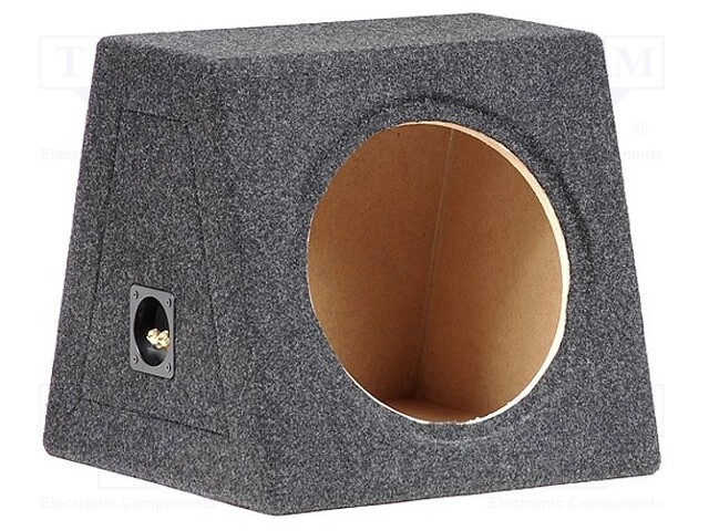 Car loudspeaker enclosure; MDF; black melange; textil; 40l; 300mm