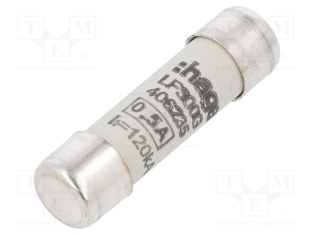 Fuse: fuse; gG,time-lag; 500mA; 500VAC; cylindrical,industrial