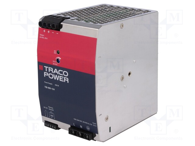 Power supply: switched-mode; 480W; 24VDC; 23.5÷28VDC; 20A; OUT: 1