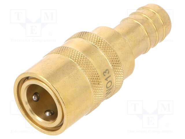 Quick connection coupling; straight; 15bar; Mat: brass; Seal: FPM