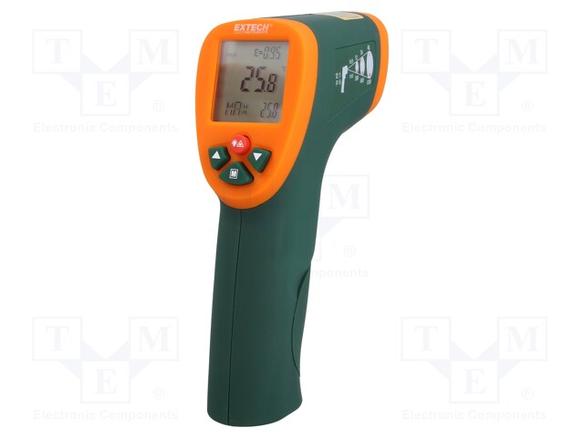 Infrared thermometer; LCD,with a backlit; -20÷650°C; ε: 0,1÷1