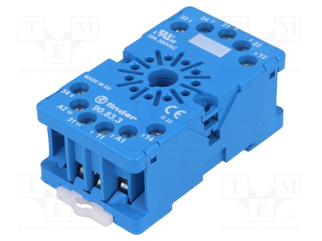 Socket; PIN: 11; 10A; 250VAC; Mounting: DIN,on panel; Series: 60.13