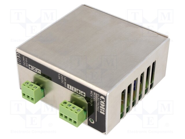 Power supply: switched-mode; 120W; 24VDC; 5A; 85÷265VAC; 90÷385VDC