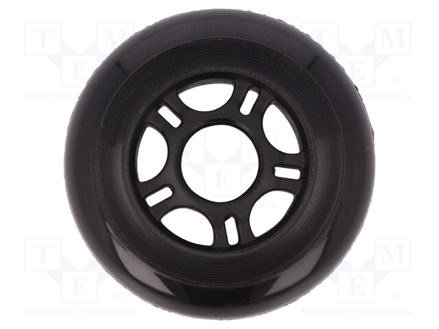 Wheel; black; Pcs: 1; push-in; Ø: 84mm; Plating: polyurethane; W: 24mm