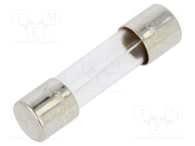 Fuse: fuse; time-lag; 5A; 250VAC; cylindrical,glass; 5x20mm; brass