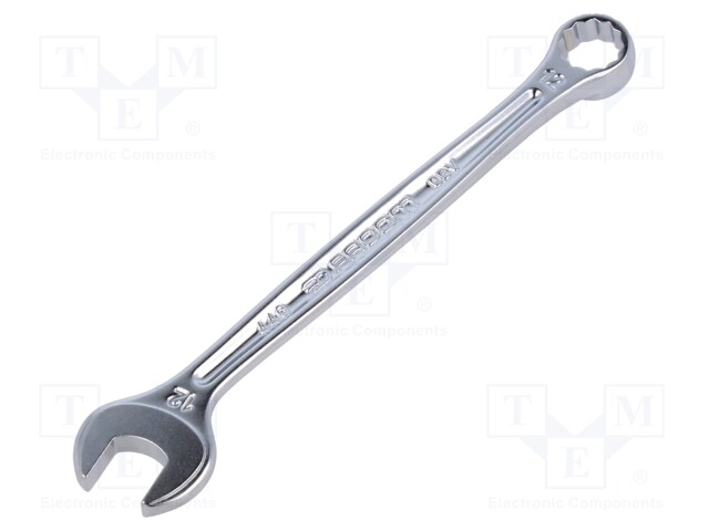 Wrench; combination spanner; 12mm; L: 162mm; satin