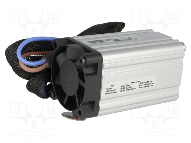 Blower heater; CIRRUS 40/1; 60W; 24VAC; 24VDC; IP20; 42x42x72mm