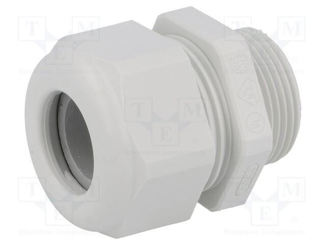 Cable gland; M25; IP68; Mat: polyamide; light grey; UL94V-0