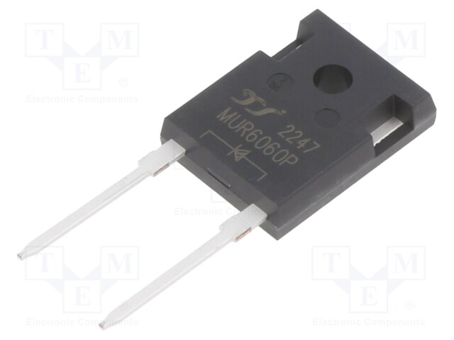 Diode: rectifying; THT; 600V; 60A; tube; Ifsm: 350A; TO247AD; 75ns