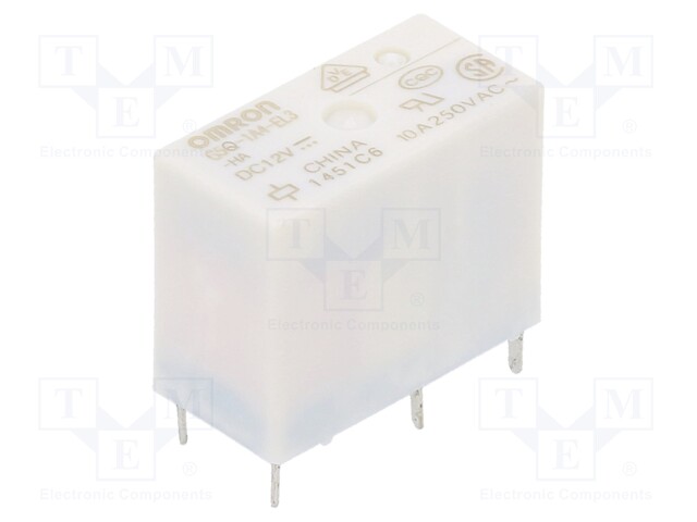 Relay: electromagnetic; SPST-NO; Ucoil: 12VDC; 5A/250VAC; 5A/30VDC