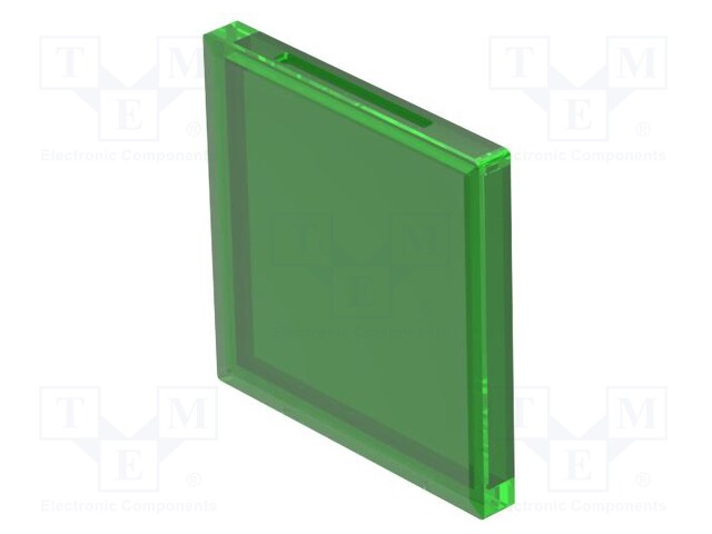 Actuator lens; 16mm; 92; green; plastic; 13.2x13.2mm