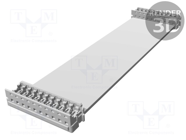 Ribbon cable with connectors; PIN: 20; 1.27mm; PicoFlex; 1.2A