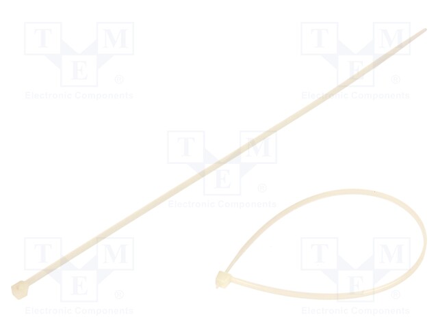 Cable tie; L: 200mm; W: 2.5mm; polyamide; 80N; natural; Ømax: 52.5mm