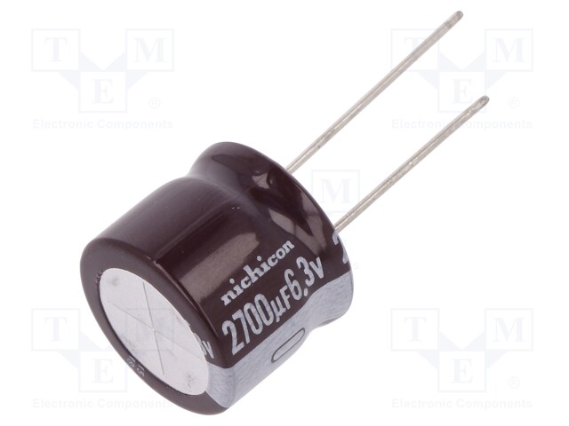 Capacitor: electrolytic; low impedance; THT; 2700uF; 6.3VDC; ±20%