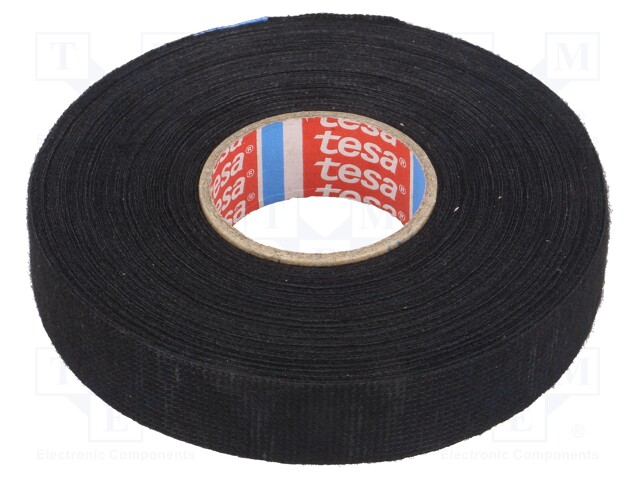 Fabric tape; PET wool; W: 19mm; L: 25m; black