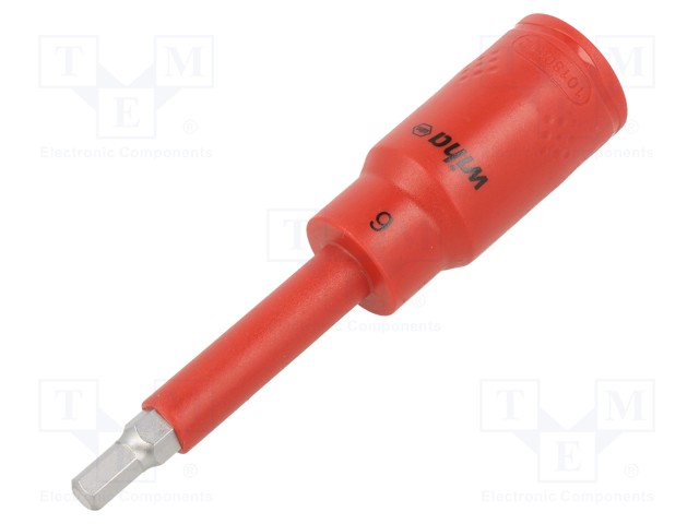 Key; hexagon keys,socket spanner; HEX 6mm; 1/2"; insulated