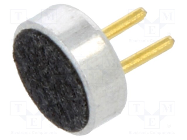 Sound transducer: microphone; 0.5mA; Body dim: Ø4x1.5mm; 2÷10V