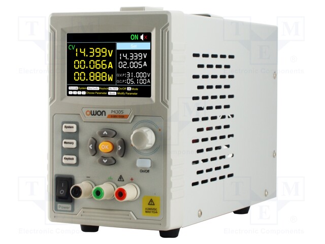 Power supply: programmable laboratory; linear; Channels: 1; 0÷5A