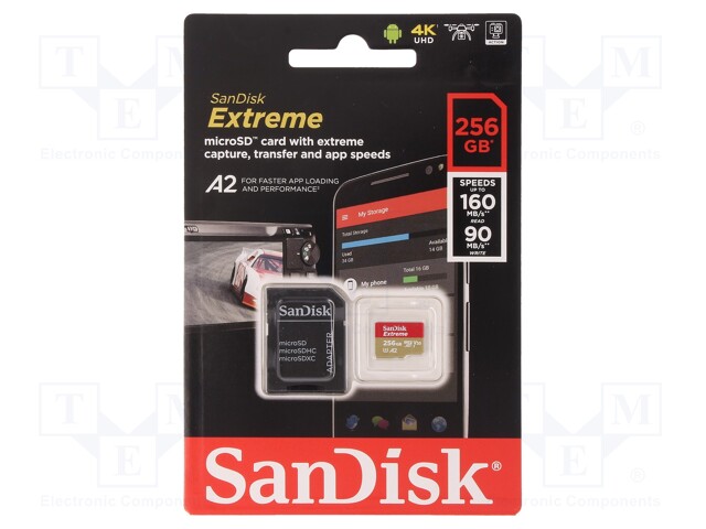 Memory card; Extreme,A2 Specification; SD XC Micro; 256GB