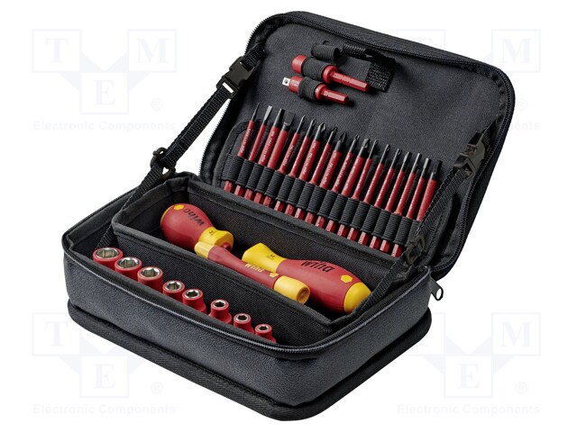 Kit: screwdrivers; Pcs: 32; insulated; 1kVAC; bag