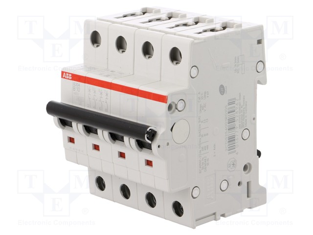 Circuit breaker; 400VAC; Inom: 10A; Poles: 4; DIN; Charact: B; 6kA