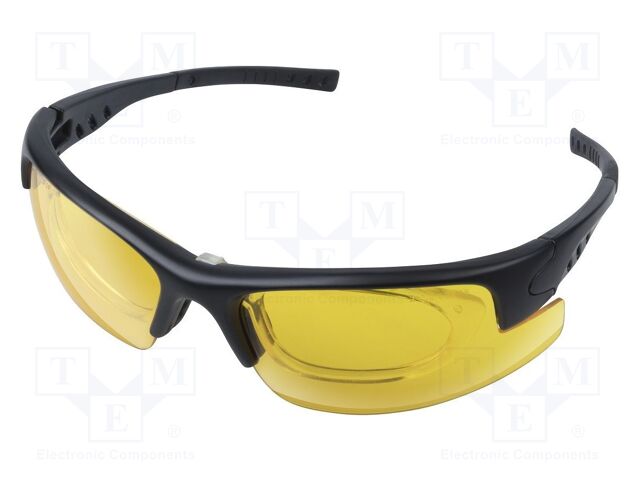 Safety spectacles; Lens: yellow; Classes: 1; ERGO