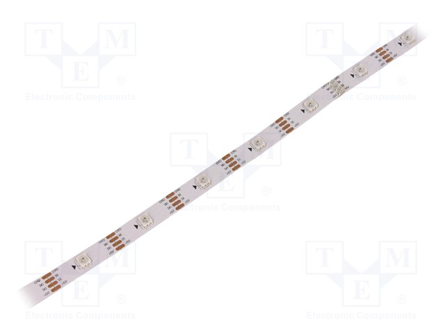 Programmable LED tape; RGB; LED/m: 30; SMD; 5050; 5V; 10mm; 140°