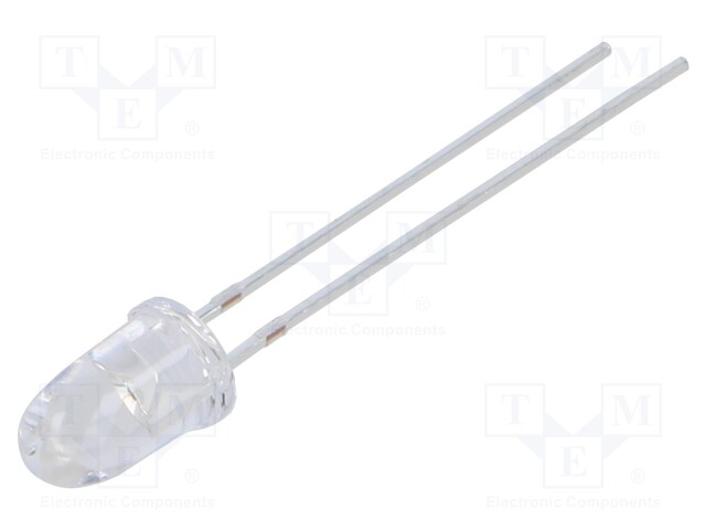 LED; 5mm; yellow; 5750÷25000mcd; 4°; 50mA; 2.1÷2.7V; Front: convex