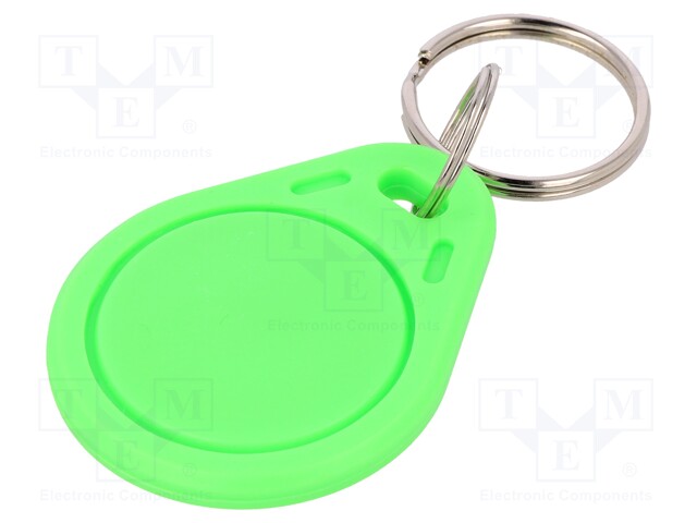 RFID pendant; green; 100÷150kHz; Mat: plastic; 64bit; 4g
