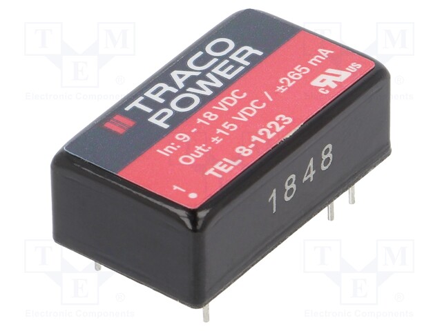 Converter: DC/DC; 8W; Uin: 9÷18V; Uout: 15VDC; Uout2: -15VDC; DIP16