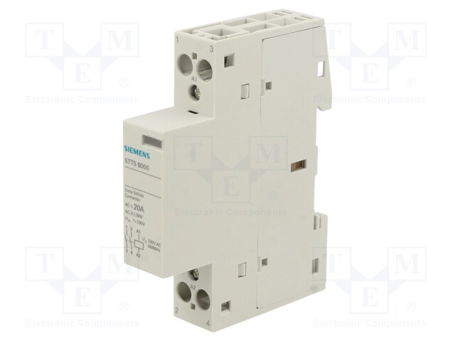 Relay Contactor, 5TT Series, DPST-NO, 2P, 20 A, 250 VAC