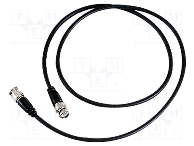 Test lead; BNC socket,both sides; Len: 1m; black