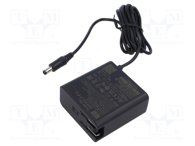 Power supply: switched-mode; plug; 15VDC; 3A; 45W; Out: 5,5/2,1