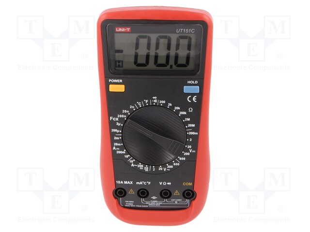 Digital multimeter; LCD (2000); VDC: 100u÷200m/2/20/200/600V