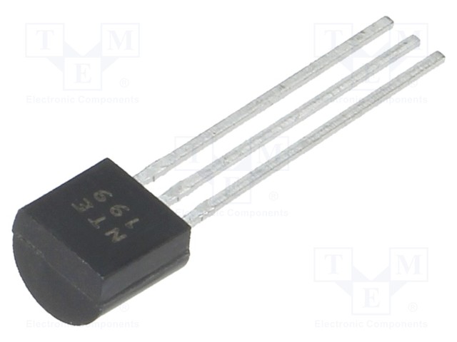 Transistor: NPN; bipolar; 50V; 0.1A; 0.36W; TO92