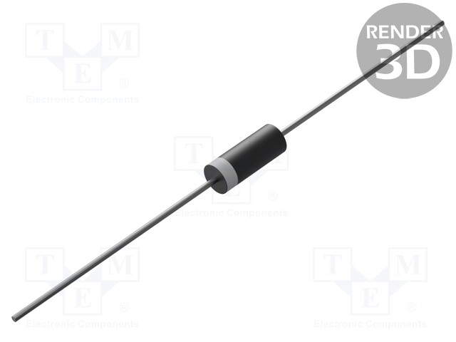 Zener Single Diode, xxxRLG, 200 V, 3 W, DO-41 (DO-204AL), 5 %, 2 Pins, 200 °C