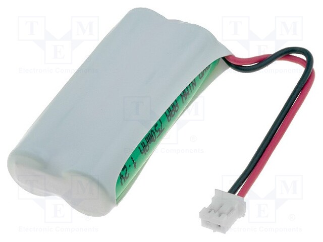 Re-battery: Ni-MH; AAA; 2.4V; 700mAh; Leads: JST PHR2 connector