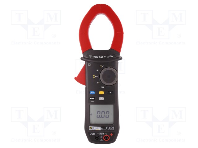 AC digital clamp meter; Øcable: 48mm; I AC: 0,15÷1000A; True RMS