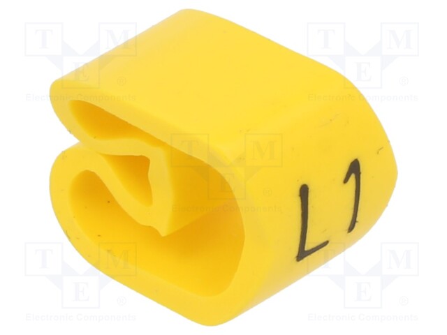 Markers; Marking: L1; 8÷16mm; PVC; yellow; -30÷60°C; leaded; PA-3