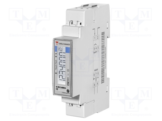Electric energy meter; 230V; 45A; Network: single-phase; 45÷65Hz