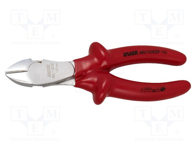 Pliers; side,cutting,insulated; 180mm